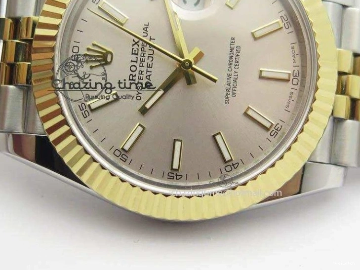 Jubilee YG Best Edition 41mm Bracelet Silver A2813 DateJust Maker BP Dial New Version II SS On 0422